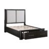 HE-1381-1  Queen Platform Bed with Footboard Storage