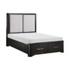 HE-1381-1  Queen Platform Bed with Footboard Storage