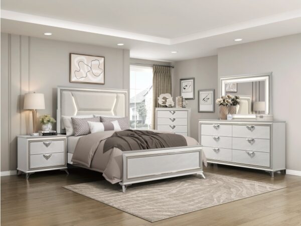 1383 Bedroom Audra Collection 4pc Set (QB+NS+DR+MR)