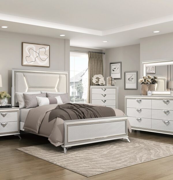 1383 Bedroom Audra Collection 4pc Set (QB+NS+DR+MR)