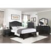 HE-1420-1  Queen Platform Bed with Footboard Storage