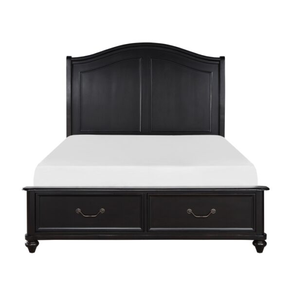 HE-1420-1  Queen Platform Bed with Footboard Storage