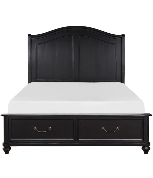 HE-1420-1  Queen Platform Bed with Footboard Storage