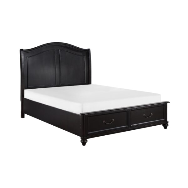 HE-1420-1  Queen Platform Bed with Footboard Storage