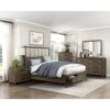 HE-1422N-1  Queen Platform Bed with Footboard Storage