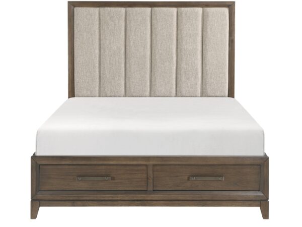 HE-1422N-1  Queen Platform Bed with Footboard Storage