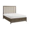 HE-1422N-1  Queen Platform Bed with Footboard Storage