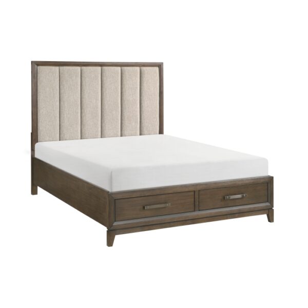 HE-1422N-1  Queen Platform Bed with Footboard Storage