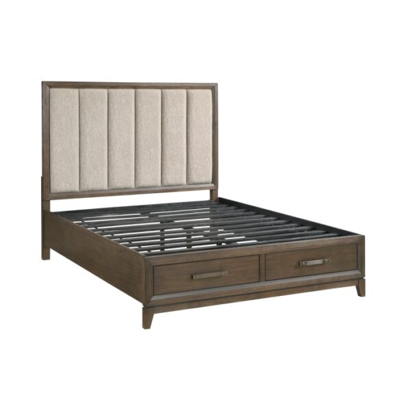 HE-1422N-1  Queen Platform Bed with Footboard Storage