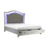 HE-1430-1  Queen Platform Bed with Footboard Storage