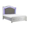 HE-1430-1  Queen Platform Bed with Footboard Storage