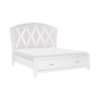 HE-1436W-1  Queen Platform Bed with Footboard Storage