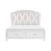 HE-1436W-1  Queen Platform Bed with Footboard Storage