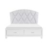 HE-1436W-1  Queen Platform Bed with Footboard Storage