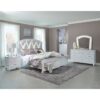 HE-1436W-1  Queen Platform Bed with Footboard Storage