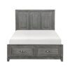 HE-1450-1  Queen Platform Bed with Footboard Storage
