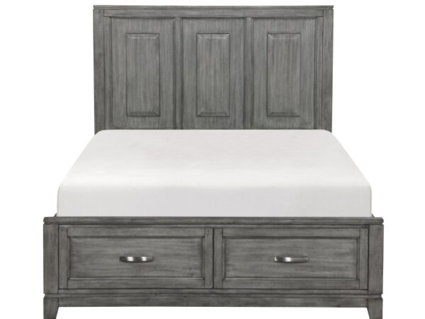 HE-1450-1  Queen Platform Bed with Footboard Storage