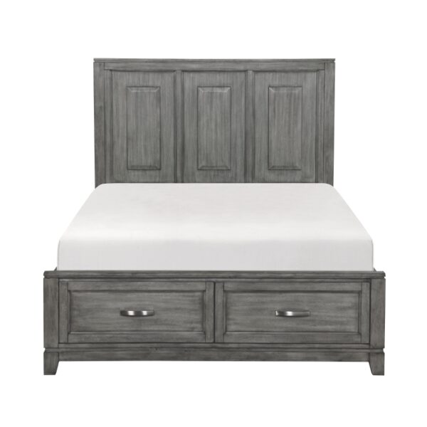 HE-1450-1  Queen Platform Bed with Footboard Storage