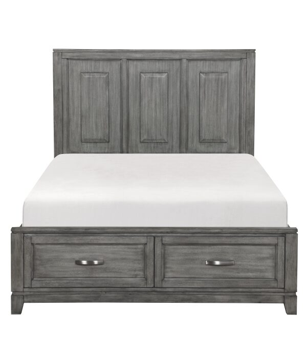 HE-1450-1  Queen Platform Bed with Footboard Storage