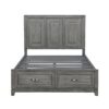 HE-1450-1  Queen Platform Bed with Footboard Storage