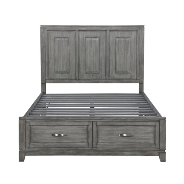 HE-1450-1  Queen Platform Bed with Footboard Storage