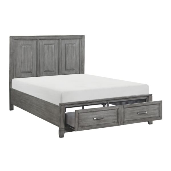 HE-1450-1  Queen Platform Bed with Footboard Storage