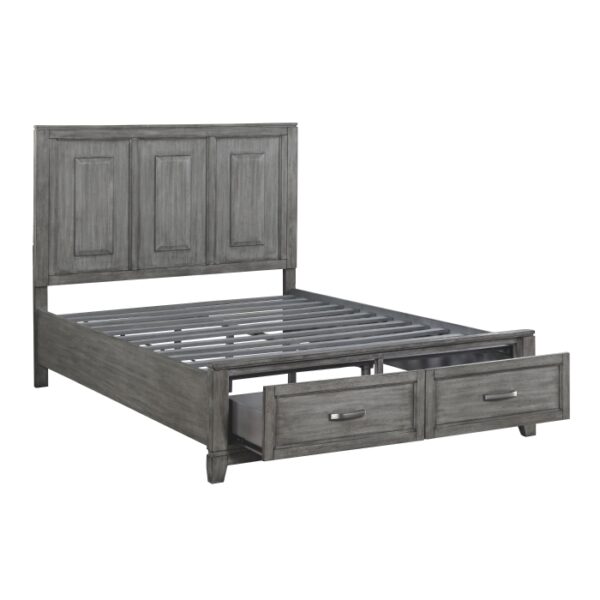 HE-1450-1  Queen Platform Bed with Footboard Storage