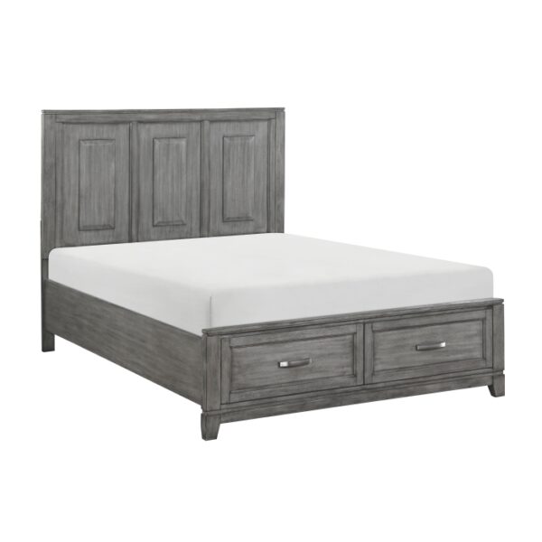 HE-1450-1  Queen Platform Bed with Footboard Storage