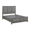 HE-1450-1  Queen Platform Bed with Footboard Storage