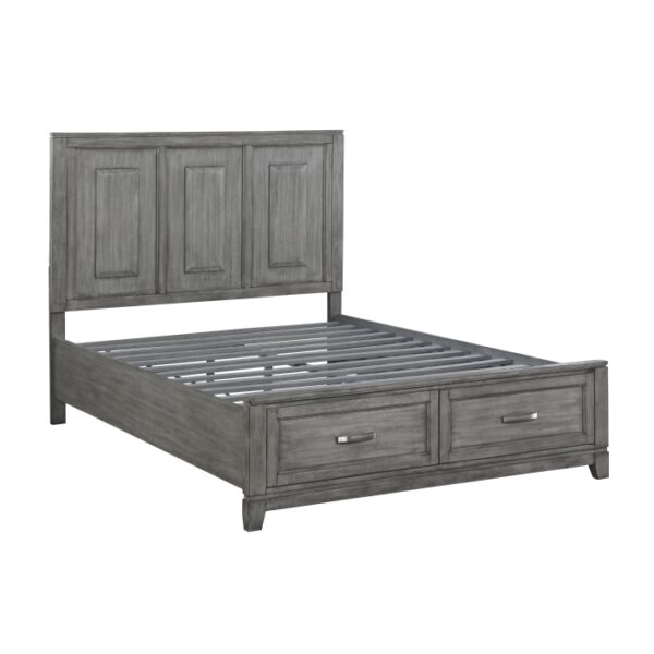 HE-1450-1  Queen Platform Bed with Footboard Storage