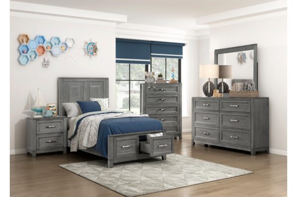 1450 Bedroom Garretson Collection 4pc Set (QB+NS+DR+MR)