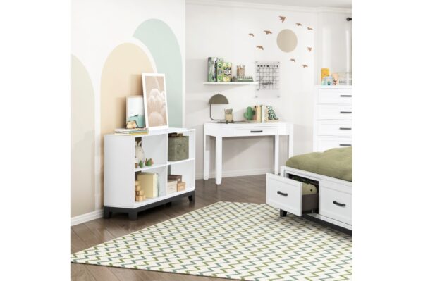 1450WH Bedroom Garretson Collection 4pc Set (QB+NS+DR+MR)
