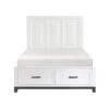 1450WH Bedroom Garretson Collection 4pc Set (QB+NS+DR+MR)
