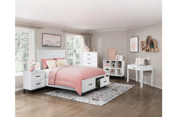 1450WH Bedroom Garretson Collection 4pc Set (QB+NS+DR+MR)