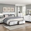 1450WH Bedroom Garretson Collection 4pc Set (QB+NS+DR+MR)