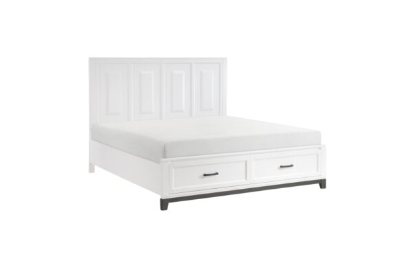 1450WH Bedroom Garretson Collection 4pc Set (QB+NS+DR+MR)