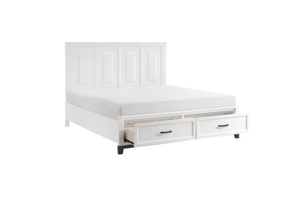 1450WH Bedroom Garretson Collection 4pc Set (QB+NS+DR+MR)