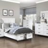 1450WH Bedroom Garretson Collection 4pc Set (QB+NS+DR+MR)