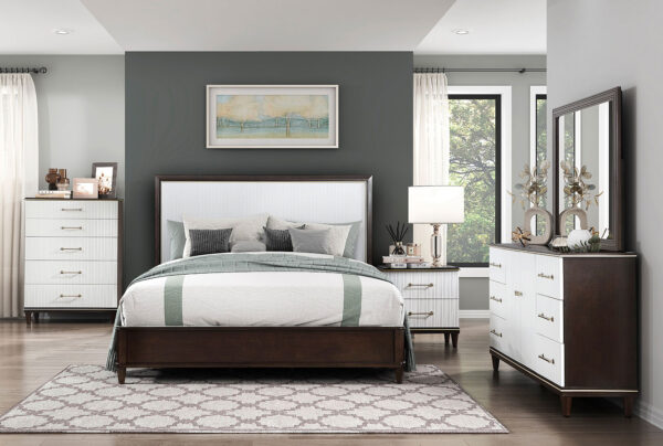 1451 Bedroom Niles Collection 4pc Set (QB+NS+DR+MR)