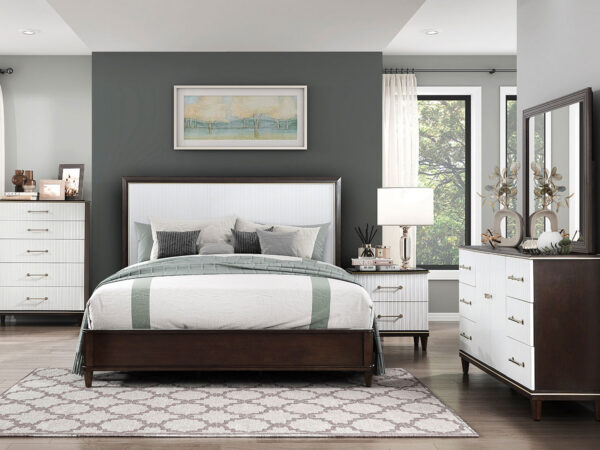 1451 Bedroom Niles Collection 4pc Set (QB+NS+DR+MR)