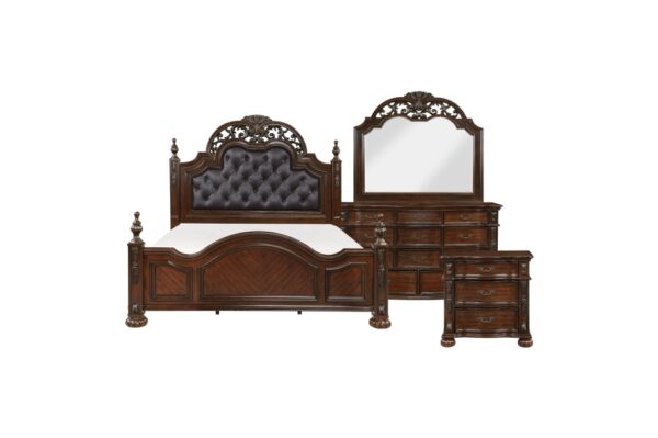 1468 Bedroom Adelina Collection 4pc Set (QB+NS+DR+MR)