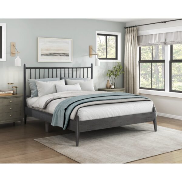 HE-1490GY-1  Queen Platform Bed