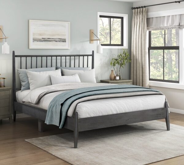 1490GY Bedroom Brickell Collection Queen Platform Bed