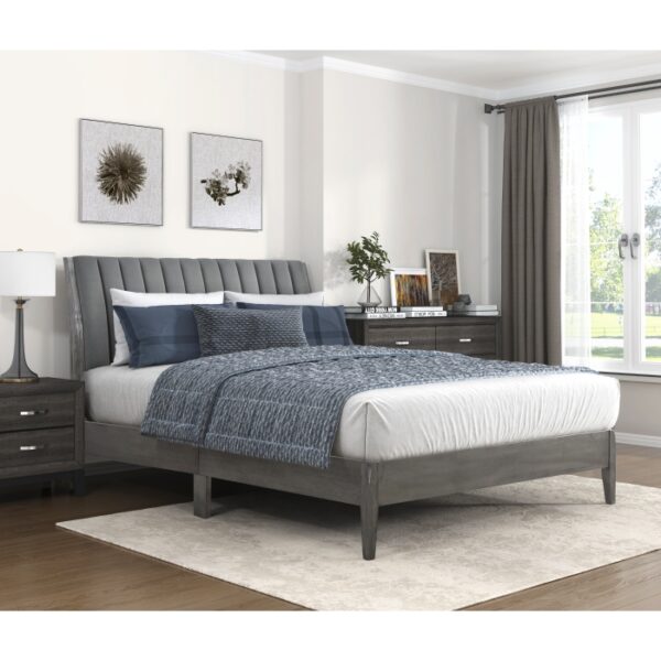 HE-1492GY-1  Queen Platform Bed