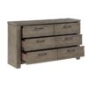 1498GY Bedroom Longview Collection 4pc Set (QB+NS+DR+MR)