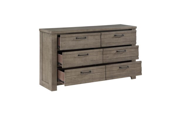 1498GY Bedroom Longview Collection 4pc Set (QB+NS+DR+MR)