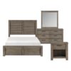 1498GY Bedroom Longview Collection 4pc Set (QB+NS+DR+MR)