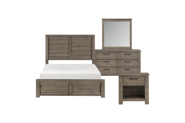 1498GY Bedroom Longview Collection 4pc Set (QB+NS+DR+MR)