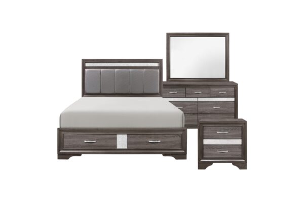 1505 Bedroom Luster Collection 4pc Set (QB+NS+DR+MR)