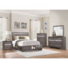 HE-1505-1  Queen Platform Bed with Footboard Storage